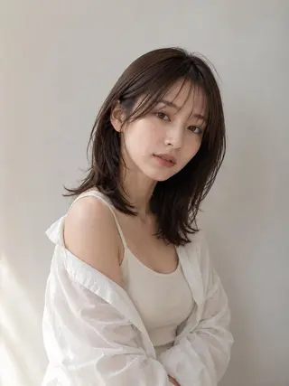 セミロング カラー "オトナ髪”/ LAKA TOCCAのヘアスタイル