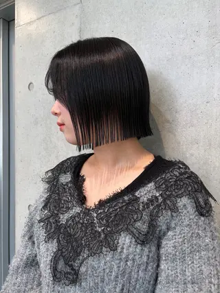 ショート カラー ヘアアレンジ ボブ艶モテカラー🫧 カリンのヘアスタイル