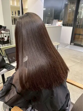 ロング パーマ 🍒モテ暖色カラー × うる艶✧ ゆなのヘアスタイル