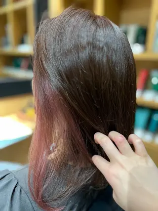 セミロング カラー ヘアアレンジ 渡部 彩花のヘアスタイル