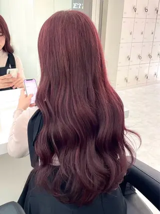カラー 儚いピンク🩷 ／メンズパーマのヘアスタイル