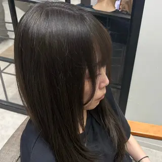 ミディアム ルナ🫐縮毛矯正 🫐髪質改善のヘアスタイル