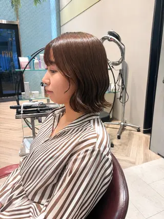 ショート ヘアアレンジ earth銀座 青山🩵のヘアスタイル