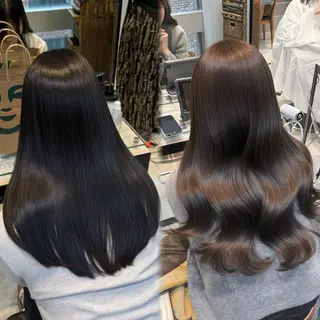 ロング カラー 💎小顔前髪＆髪質 改善カラー💎片桐のヘアスタイル