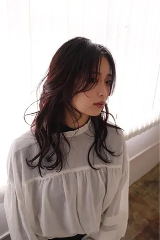 ロング カラー ヘアアレンジ 似合わせレイヤー✄﻿ ヨシノ マサキのヘアスタイル