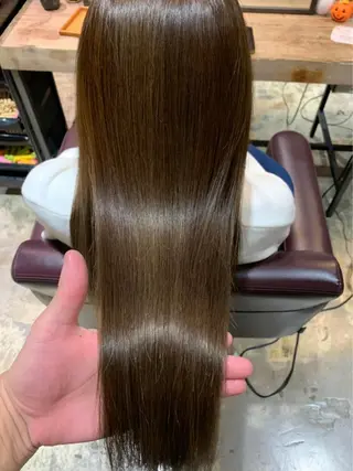 ロング 縮毛矯正 特化アツシのヘアスタイル