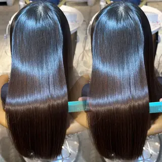 ロング 髪質改善/縮毛矯正/ レイヤーカットななこのヘアスタイル