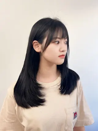 セミロング カラー パーマ ヘアアレンジ メンズ キッズ ネイル マツエク・マツパ アイブロウ 渋谷レイヤーカット❌ 縮毛矯正専門/武田涼のヘアスタイル