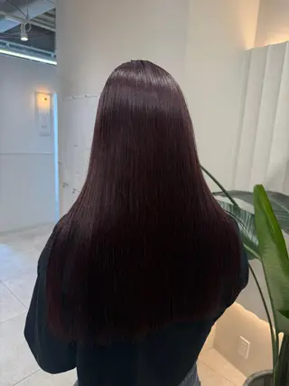 ロング カラー ラベンダー💜グレー 🩶ミント🩵のヘアスタイル