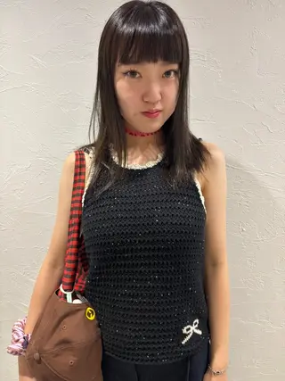 ミディアム カラー 大西 柚羽のヘアスタイル