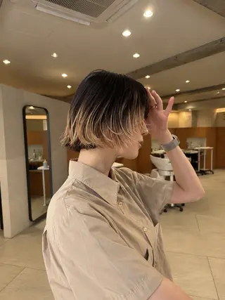 ショート カラー kakeru/ ミディアムレイヤーのヘアスタイル