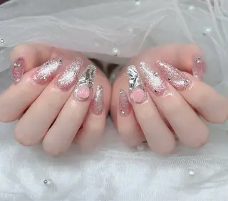 ネイル 🎀PG🩵 ネイルサロンのネイルデザイン
