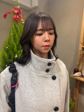 ミディアム カラー 似合わせカット/ 艶カラー/いらみなのヘアスタイル