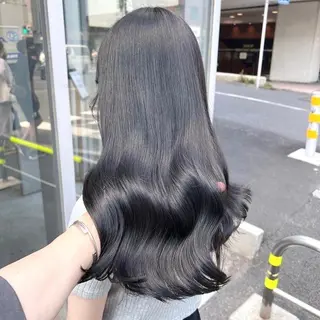 カラー 🌸春の暗髪カラー 🌸透明感ヘアのヘアスタイル