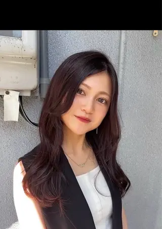 ロング カラー 栄/海外風カラー/ ナチュラル縮毛のヘアスタイル