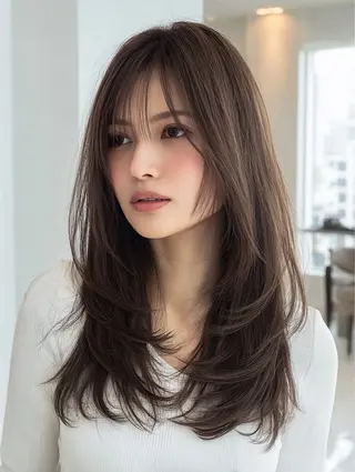 ロング 絶対綺麗な暖色カラー 🎯あります✨増渕✨のヘアスタイル