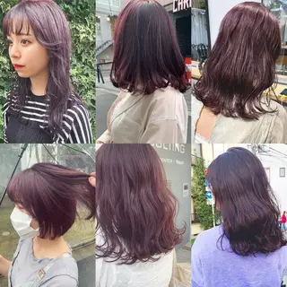 セミロング カラー ネイル ハイトーンボブ 前田 表参道　グレージュのヘアスタイル