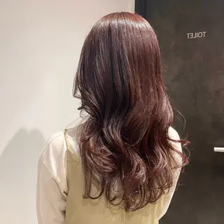 ロング カラー ヘアアレンジ 新宿⌇韓国風ヘア ⌇透明感カラーのヘアスタイル