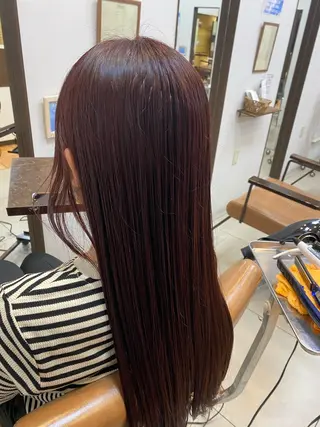 ロング カラー 池田 菜摘のヘアスタイル