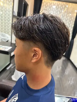 メンズ ナチュラルヘア 神田一瑳のヘアスタイル