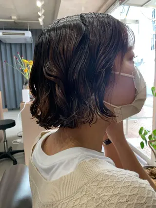 パーマ ボブパーマコテ巻き風 パーマNo1深江秀平のヘアスタイル