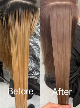 ロング カラー ハイトーン🪼派手髪 mahoのヘアスタイル
