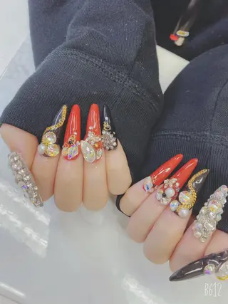 ロング JNA認定講師🌸 RIEのネイルデザイン