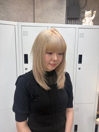 セミロング カラー ♱·༝ホノカ.⋆♱【 デザイン/艶カラー】のヘアスタイル