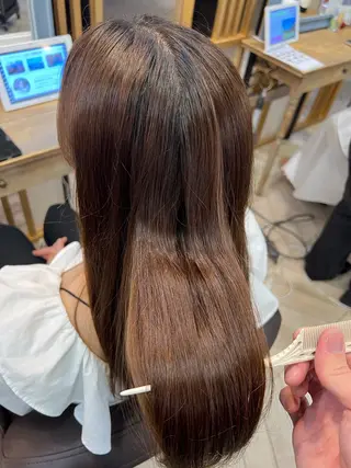 ロング カラー 縮毛矯正練習 モデル募集✨️NOAのヘアスタイル