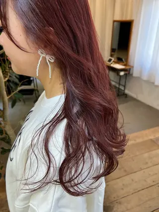ロング カラー ブリーチなしカラー 🌿脇黒丸 彩のヘアスタイル