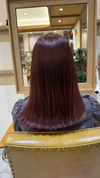 ロング カラー 艶カラー👾ブリーチ なし暖色👾ユースケのヘアスタイル