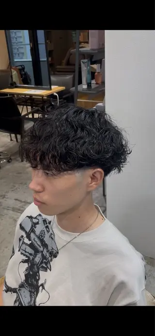 ショート パーマ メンズ 梅田💥Cut/ Perm💥ふみのヘアスタイル