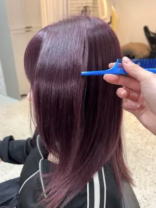 ミディアム カラー 透明感カラー/ レイヤー/のりとみのヘアスタイル