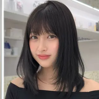 ミディアム カラー 🫧ボブカットモデル 韓国透明感カラー🫧のヘアスタイル