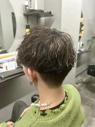 ショート カラー パーマ メンズ ♦️お任せ美容師♦️ ★ヤマフジ★のヘアスタイル