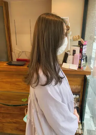 セミロング カラー 矢野 晃平のヘアスタイル