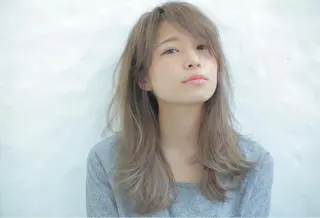 ミディアム セミロング カラー エクステ/レイヤー 落合/心斎橋のヘアスタイル
