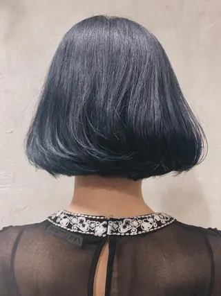 ミディアム カラー パーマ ボブパーマコテ巻き風 パーマNo1深江秀平のヘアスタイル