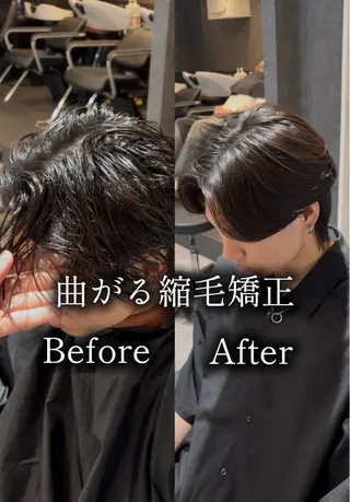 メンズ センターパート ／植田のヘアスタイル