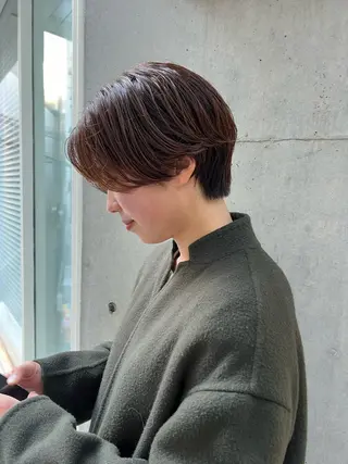 ショート 縮毛矯正ボブ&顔まわ レイヤー♡TOMOEのヘアスタイル