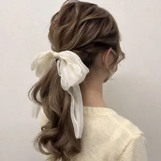 ロング ⟡.·Fuka/ ヘアメ🎀暖色カラーのヘアスタイル