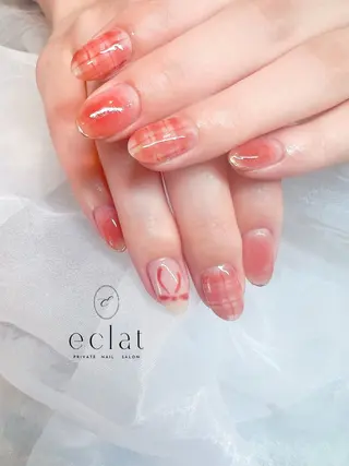セミロング eclat.nail エクラネイルのネイルデザイン
