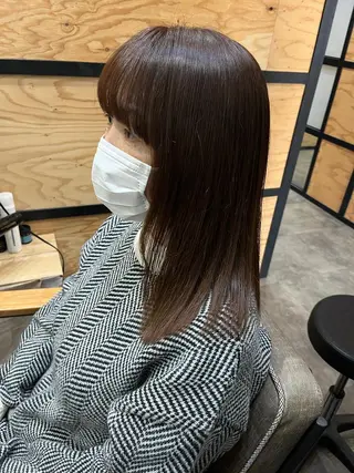 セミロング カラー パーマ ヘアアレンジ メンズ キッズ ネイル マツエク・マツパ アイブロウ 久木原 ゆりのヘアスタイル