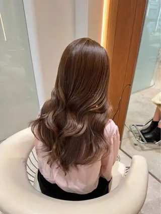 セミロング カラー レイヤー似合わせ 透明感カラーりきやのヘアスタイル