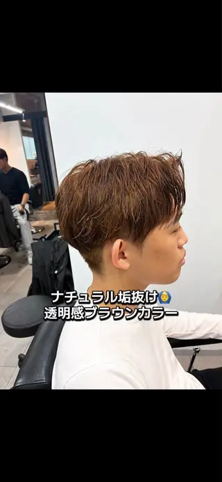 ショート カラー メンズ 🦖櫂斗🦖／ 大宮／透明感カラーのヘアスタイル