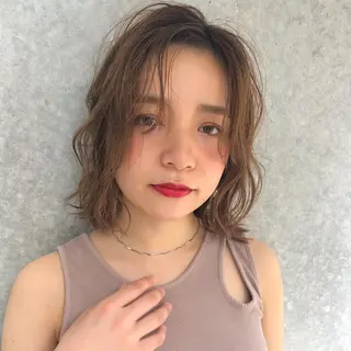 レイヤーカット/ ハイライト　千咲季のヘアスタイル