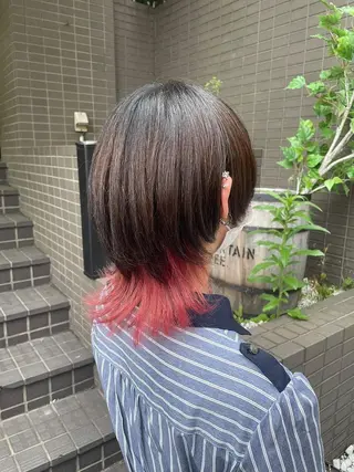 ショート カラー ヘアアレンジ アイブロウ 🧶ブリーチカラー TERU🧶のヘアスタイル