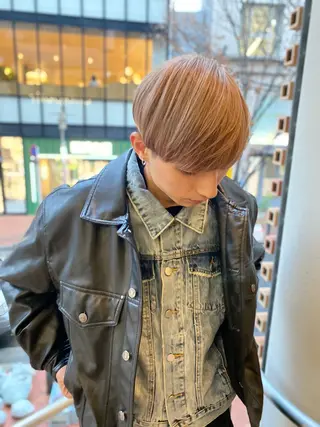 ショート カラー メンズ unopulir 景山　凌のヘアスタイル