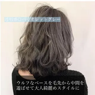 ミディアム カラー メンズ縮毛矯正 細谷碧海のヘアスタイル