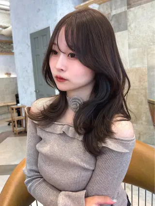 セミロング sakura/韓国 /透明感カラーのヘアスタイル
